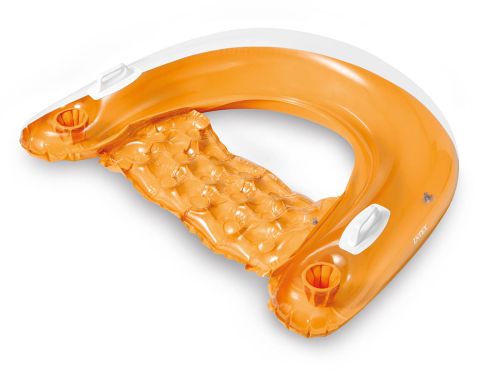 Opblaasbare drijvende zitstoel oranje