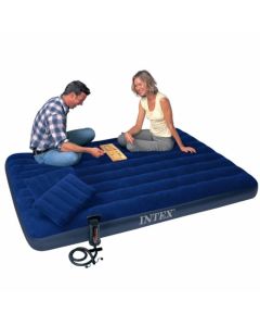 Intex Classic Dura-Beam luchtbed, met hoofdkussens en pomp